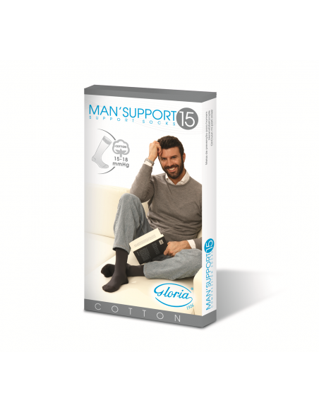 Gambaletto Cotone Man's Support 15 Gloria Med